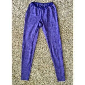 REI Lightweight Base Layer Long Pants Women's XS Purple Polyester Lycra Blend